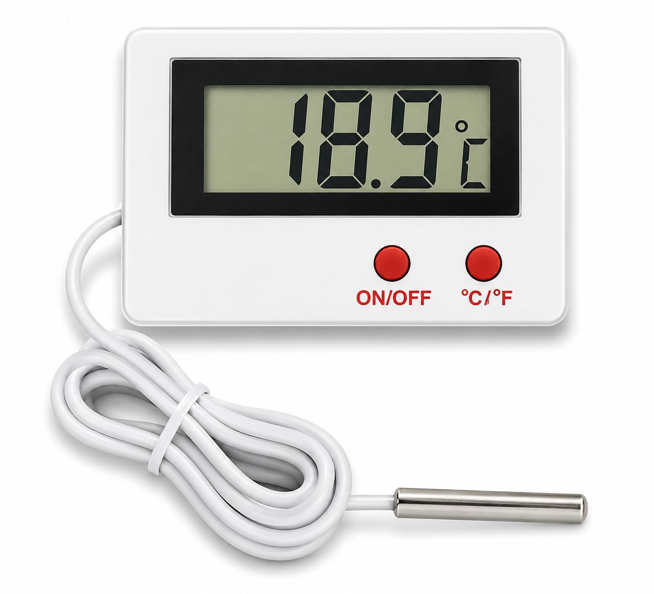 T-500 Digital LCD Thermometer with External Sensor Probe | Indoor & Outdoor Temperature Meter with ON/OFF & °C/°F Switch for Aquarium, Fish Tank, Room, Refrigerator & Incubator-image-31