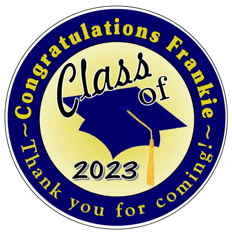 NAVY AND GOLD GRADUATION PARTY FAVORS DECORATIONS LABELS FOR YOUR FAVORS class of