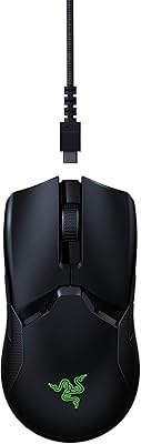 Razer Viper Ultimate - Souris Gaming sans Fil avec Technologie HyperSpeed (Design Léger de 74g, Ambidextre, Capteur Optique Focus+ 20K DPI, Eclairage Chroma RGB) Noir