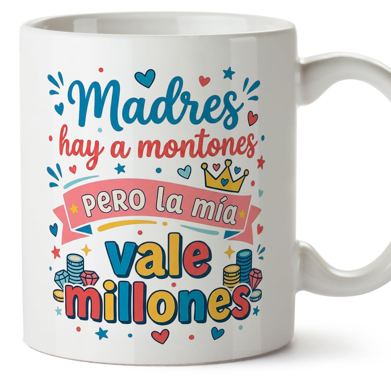 MUGFFINS Taza mamá con frase Para el mundo eres una madre pero para la familia eres el mundo en Español | regalo madre | 330 Ml 11 oz | Idea original para regalar | progenitores v1 — view 94