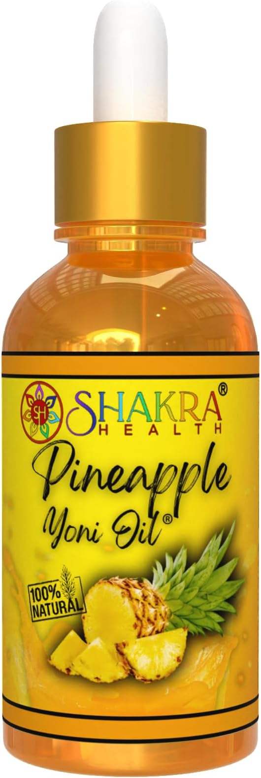 Yoni Oil Pineapple 30ml Body Massage Oil - Hydrating, Smoothing Skin Moisturizer. Non-Greasy, Non-Sticky, Vegan & Organic