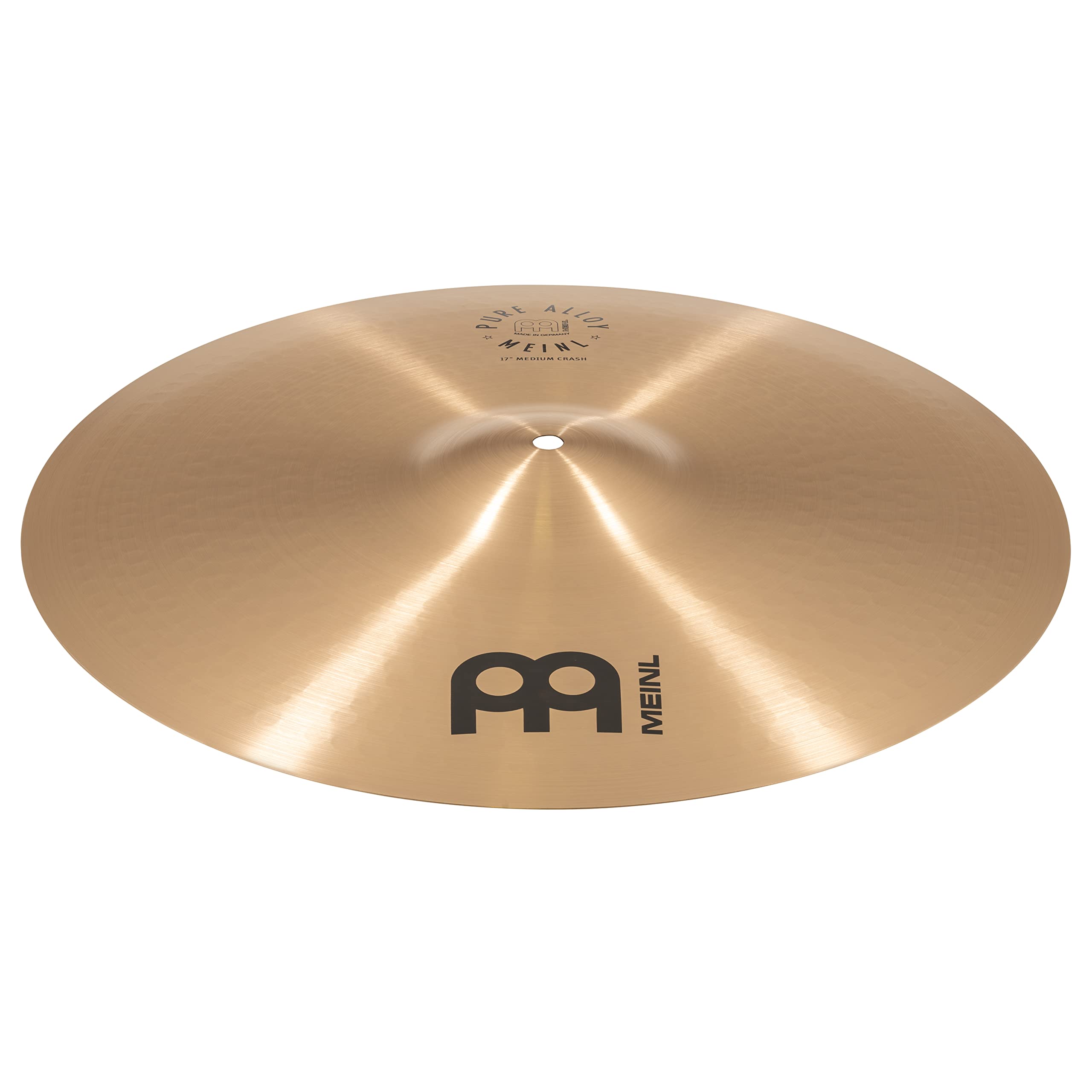 Meinl Cymbals Pure Alloy Piatto Crash Medium 17 pollici (43,18cm) per Batteria - Bronzo puro in Lega, Finitura Tradizionale (PA17MC)
