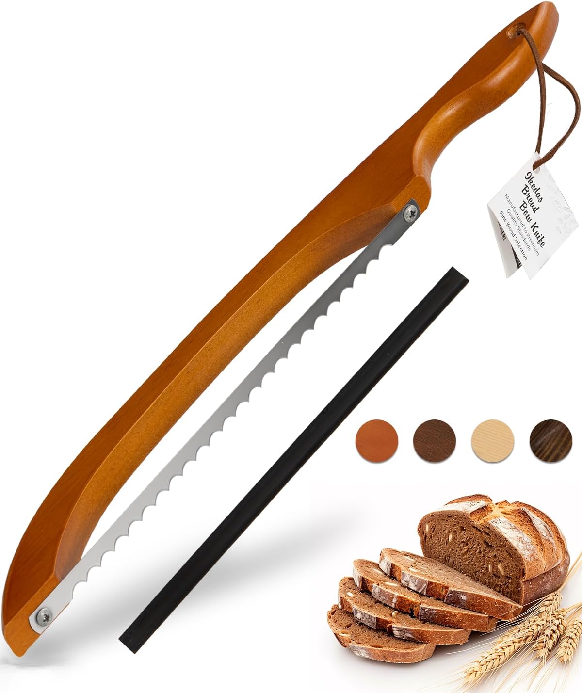 Indirewash 16.5” Serrated Bread Slicer for Homemade Breads & Bagels Indirewash 16.5” Serrated Bread Slicer for Homemade Breads & Bagels