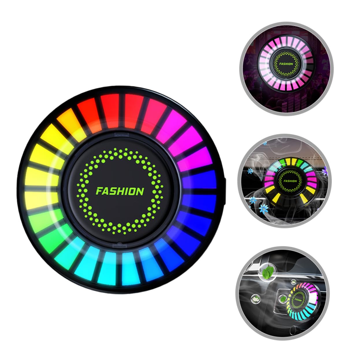 MAGICLULU 4 Pezzi Diffusore Aria per Auto con LED Rgb Decorativa Modalità Illuminazione Regolabili Facile da Installare Accessorio per Auto per Amici e Famiglia
