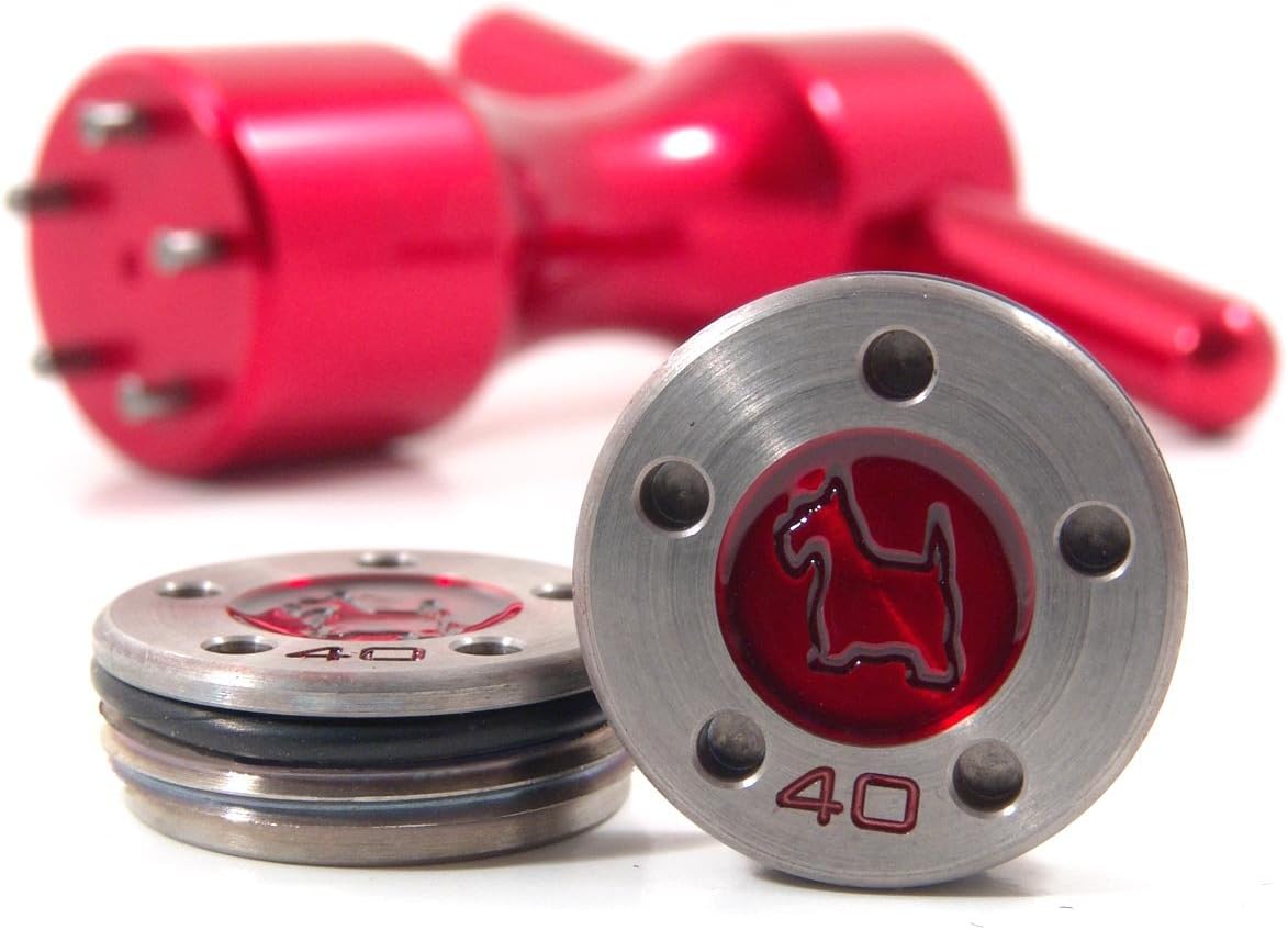 19th Hole Custom Shop 2 of 40g Red Scottie Dog Weight for Scotty Cameron Putters with Wrench Tool