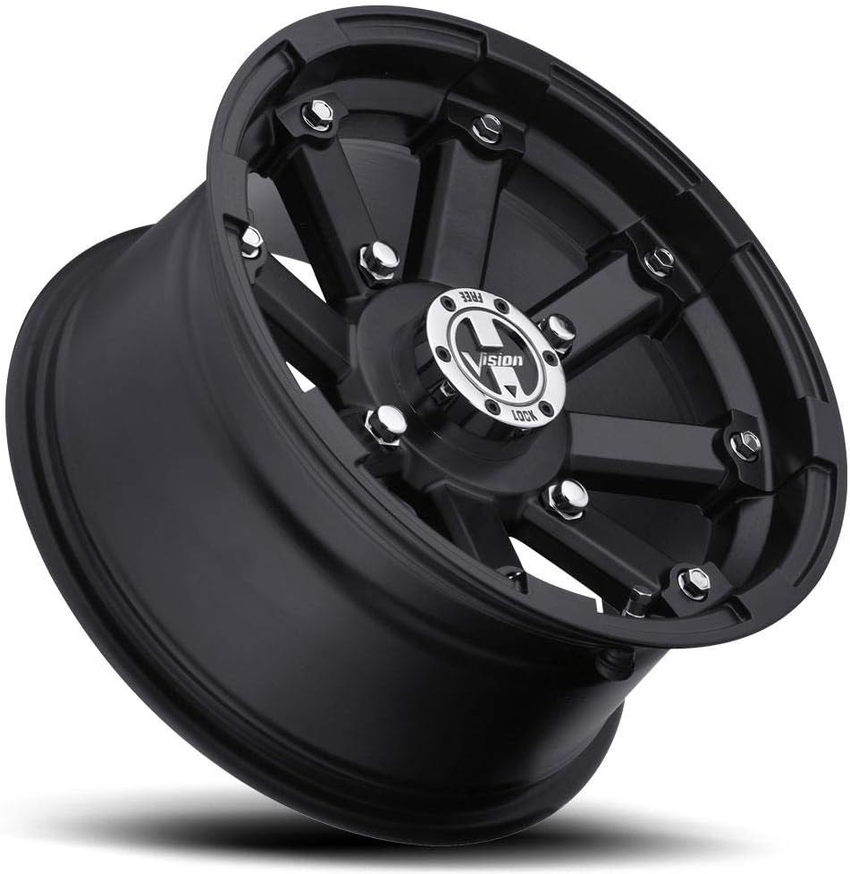 Vision 393 Lockout Matte Black Wheel with Painted Finish (12x7"/4x156mm)