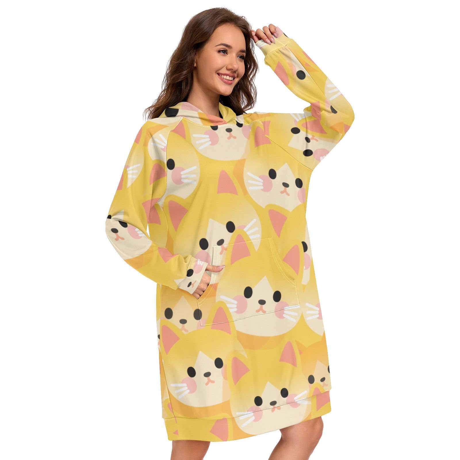 S, L, XXl Felpe con cappuccio da donna, pullover con cappuccio per abito a