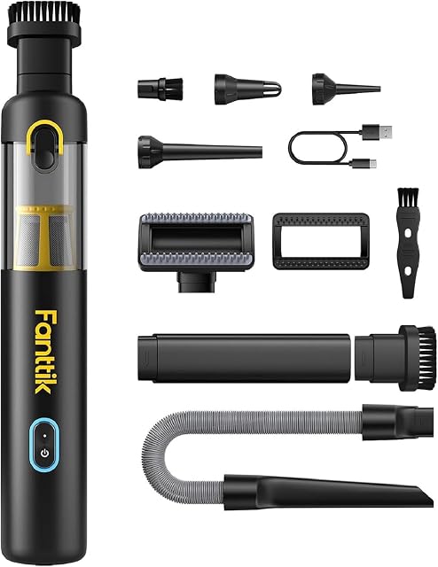 Fanttik Slim V8 Apex Car Vacuum, 4-in-1 Portable Mini Cor…