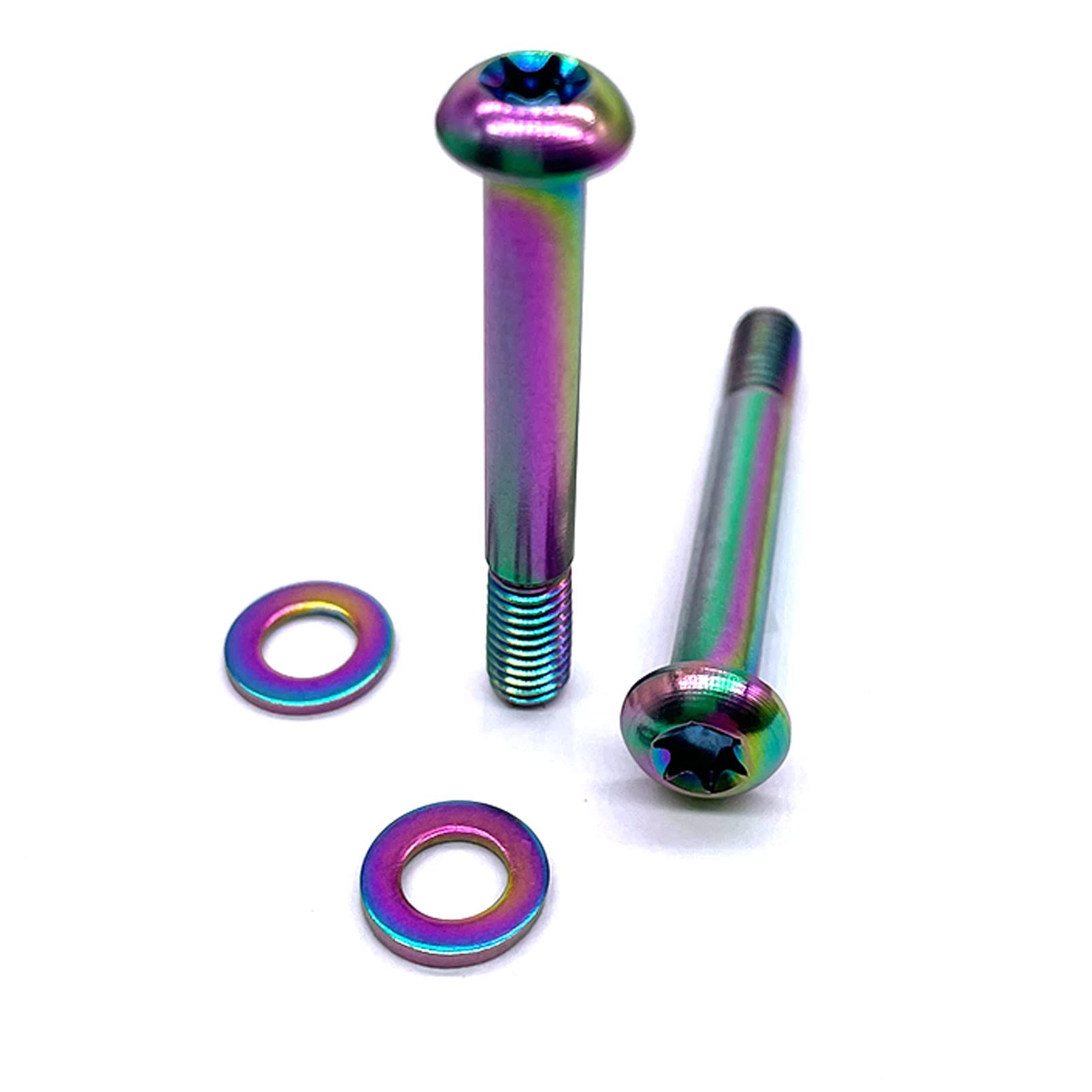 BININIU Titanium Bolt for SRAM Flat Mount Caliper, T25 M5*15-17-22-27-32-37-42mm for SRAM 12 Speed Caliper, Bracket Disc Brake Caliper Bolt for SRAM,