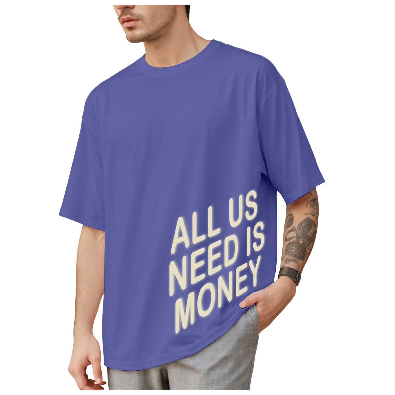 Men's Short Sleeve T Shirts Pull on Everyday Wear Soft Durable Fade Resistant Skin-Friendly Men's Pull on T Shirts for Men for Daily Commute to Work & Casual Outings