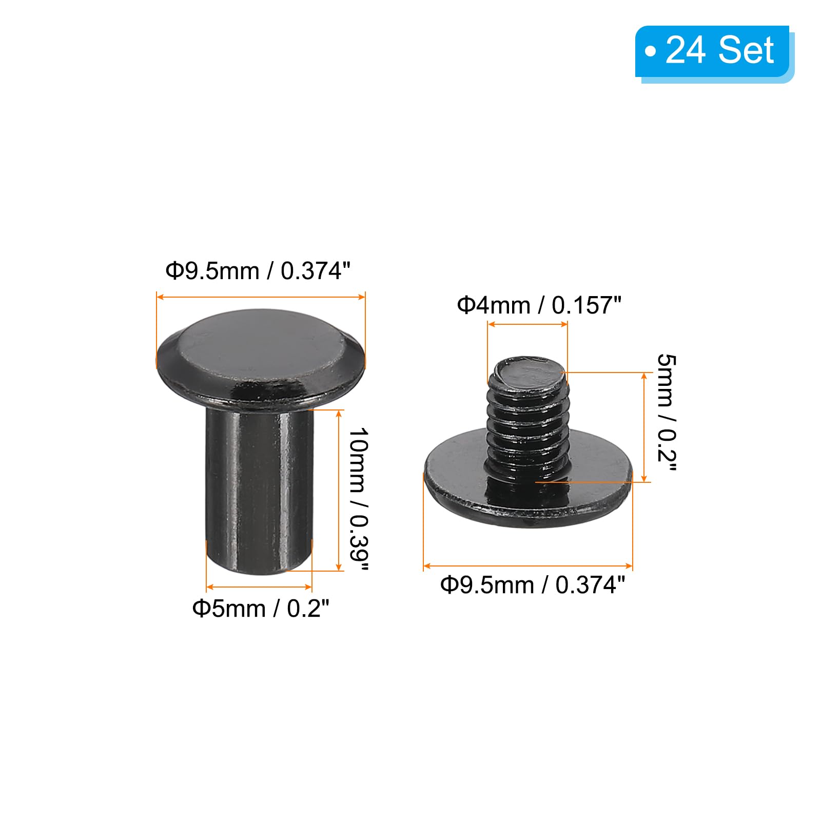 PATIKIL 24 Sets Chicago Screws - Image 2