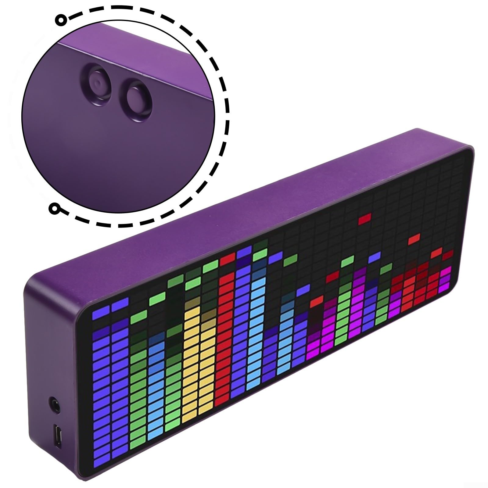 VU-mètre Activé Par Le Son Avec éclairage RGB - Visualiseur Musical Pour Bureau - Alimentation USB - Prêt à L'emploi