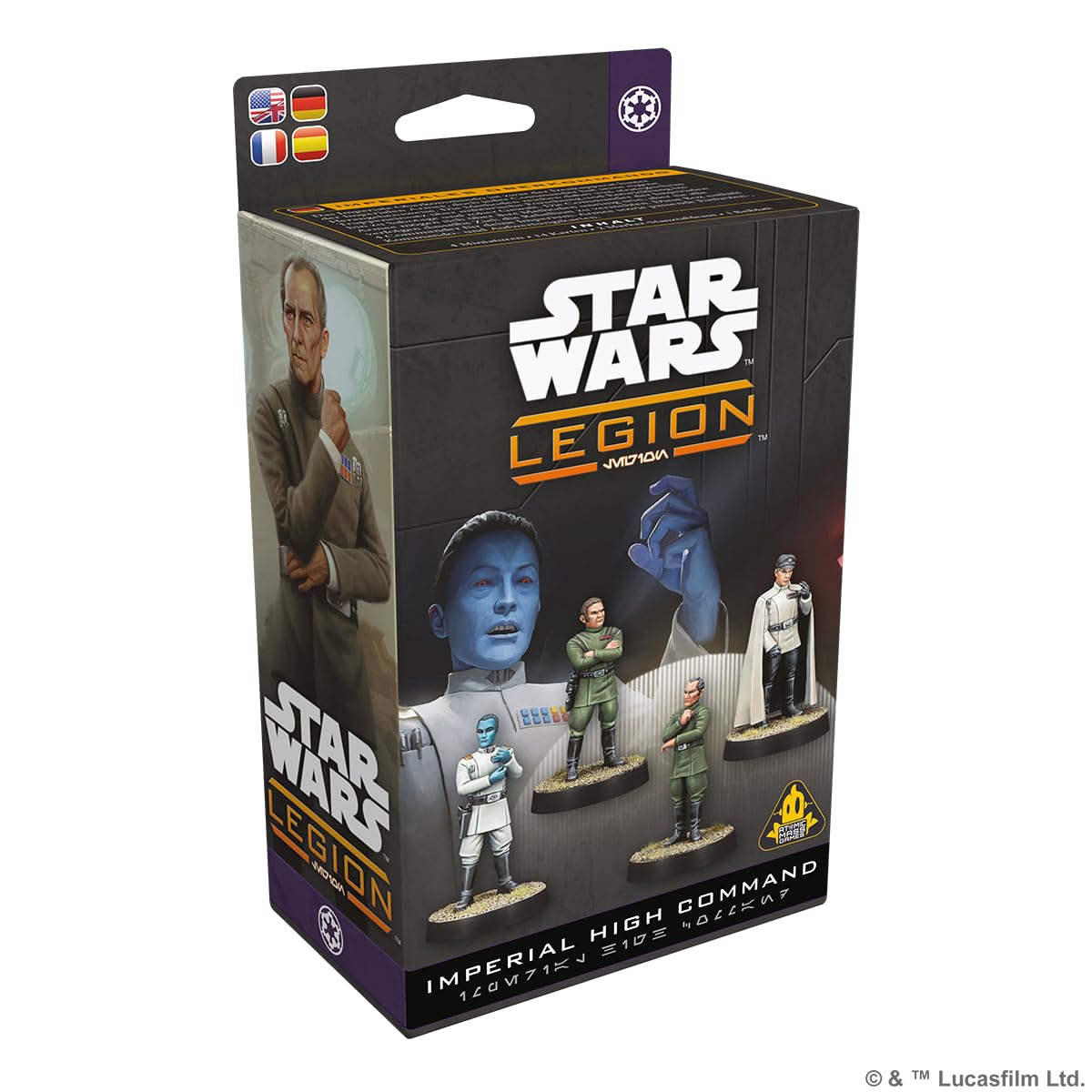 Asmodee Star Wars: Legion Imperial High Command, Pack de Alto Mando con 4 Miniaturas de Comandante, A Partir de 14 años, 2 Jugadores, 60-120 Min, Español, Alemán, Inglés, Francés