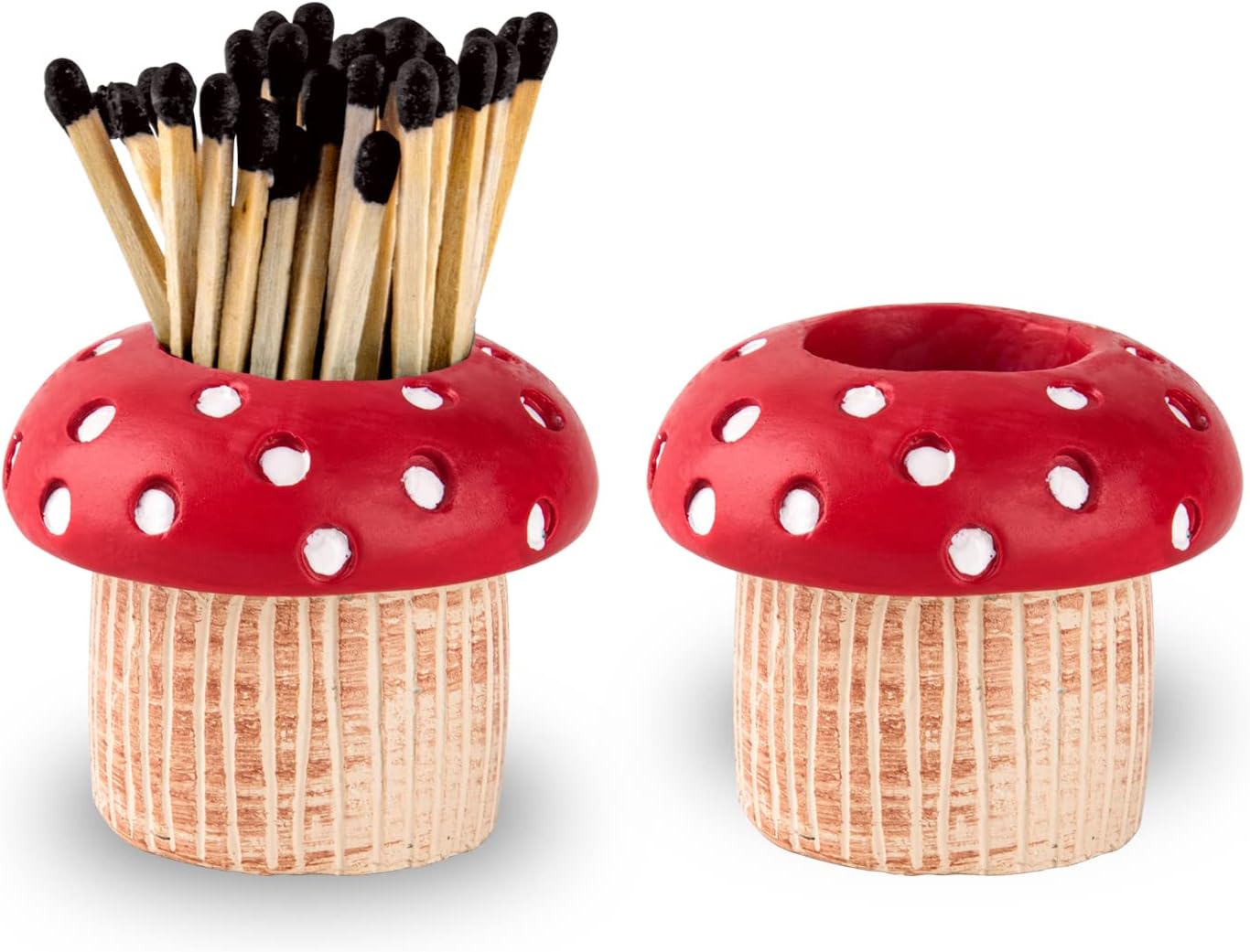 Mushroom Match Holder With Striker 2 Décor Match Striker