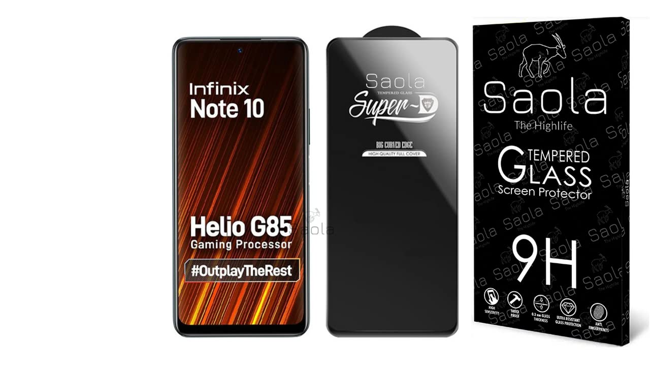 Saola Hd+ Oleophobic Tempered Glass Screen Protector For Infinix Note 10 Smartphone(Pack Of 1)With Free Installation Kit. Full Screen Coverage-6.95 Inch (B0BR8PQ8J4) Amazon Price History, Amazon Price Tracker