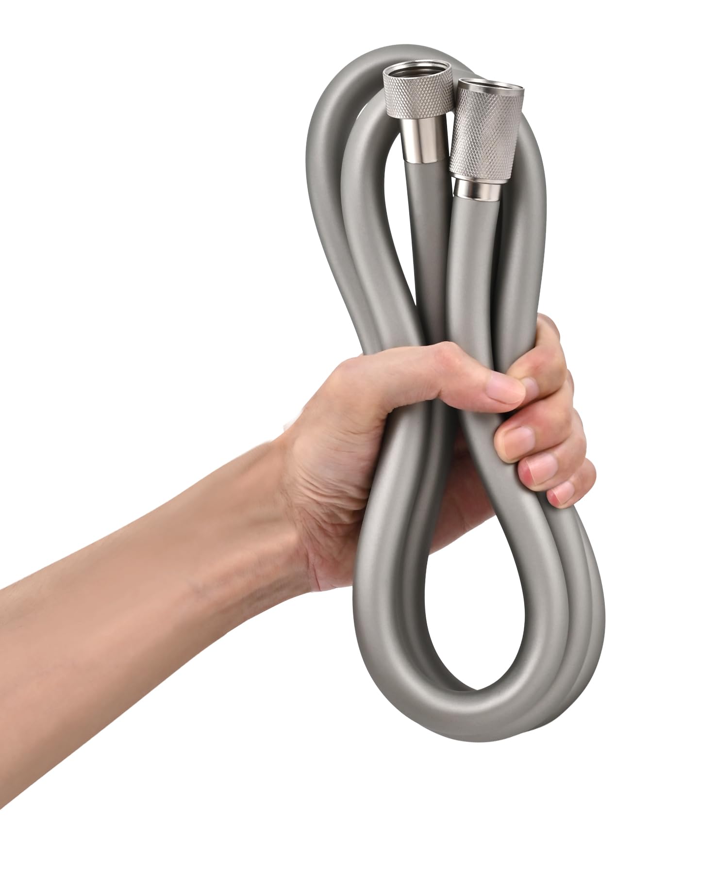 48 Inches Silicone Shower Hose Extra Short Brushed Nickel