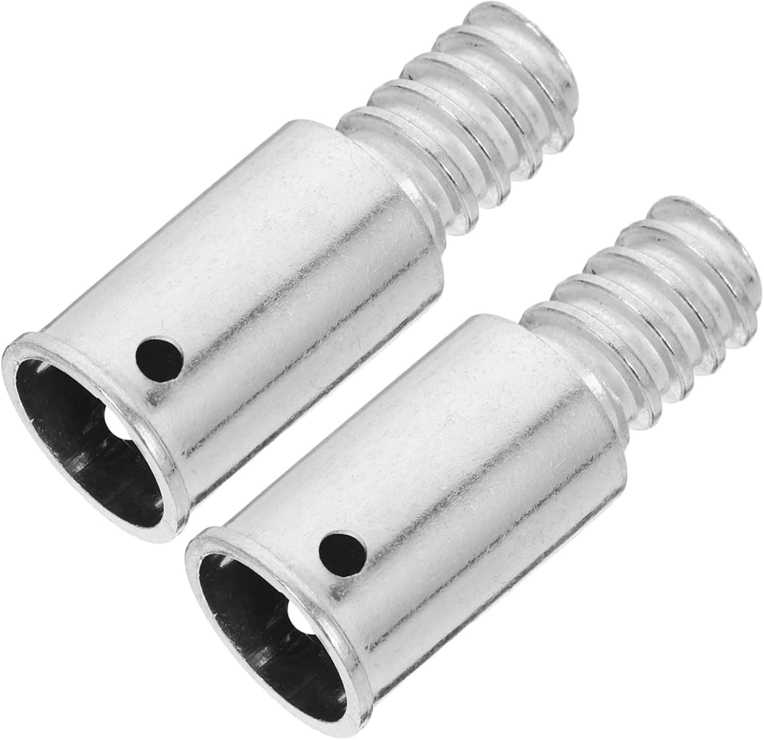 6pcs Replacement Extension Poles Threaded Tips Broom Handle Adaptors for Household Commercial Cleaning Compatible American Style Metal Rods