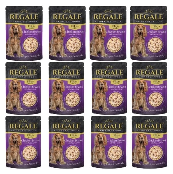 Regale Luxury Pet Foods Chicken Breast Fillets in Jelly with Rice & Liver Wet Dog Food 12 x 100g