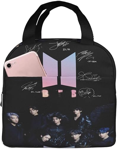 INSTR Kpop Fiambrera portátil multifuncional bolsa de almuerzo para oficina trabajo picnic unisex