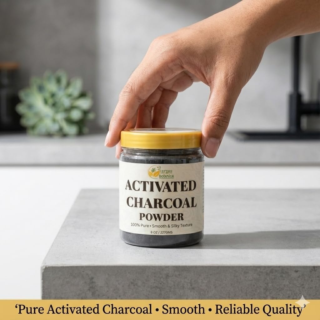 Herbs Botanica Activated Charcoal Powder, Food Grade Natural Detoxifier for Digestive Health, Teeth Whitening, Detoxification & Bug Bite Relief, 8 oz / 227 gm — Amazon image 5