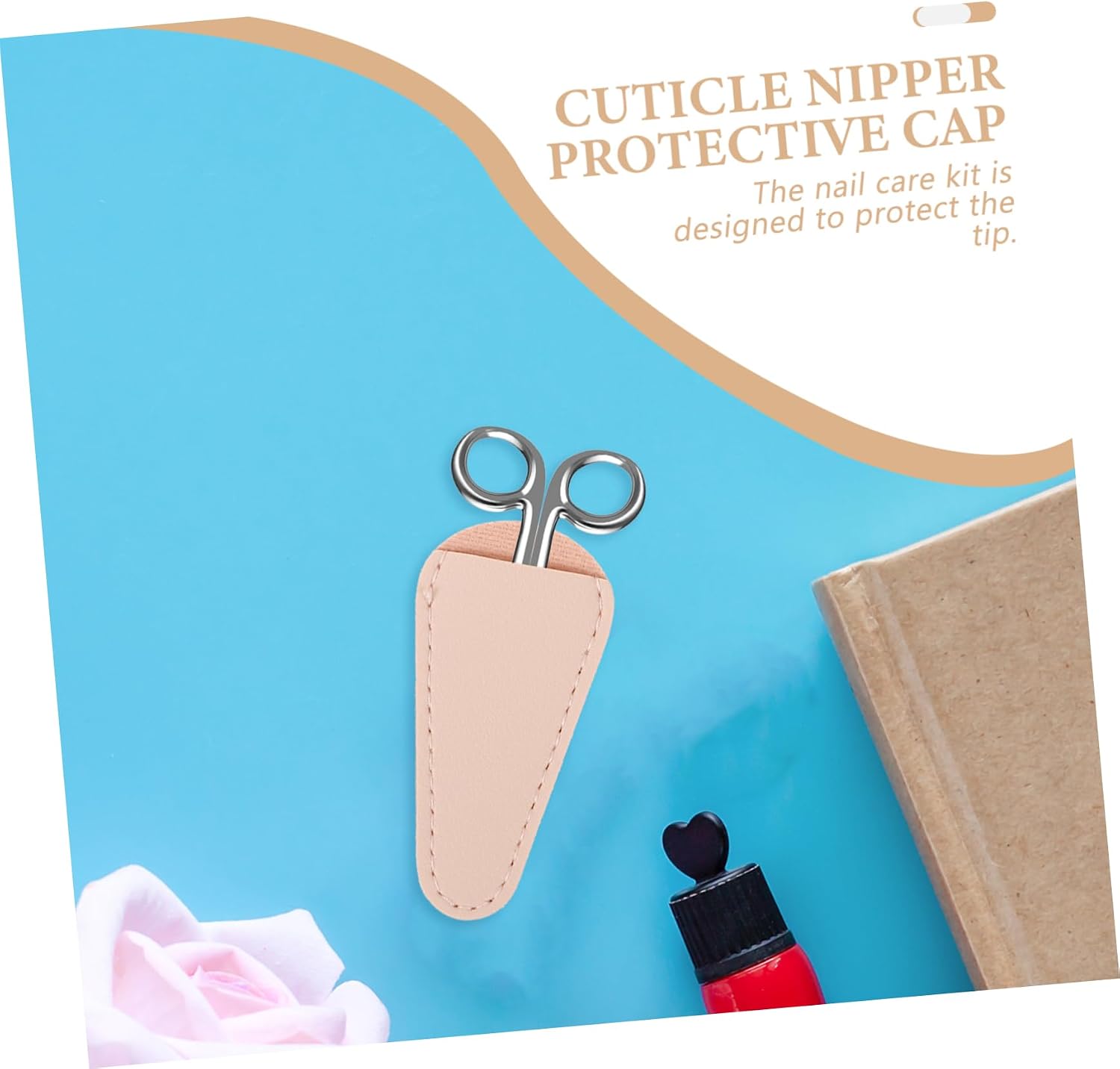 Protective Cuticle Scissor Cover Set Simple Stylish Nipper Cap for Nail Salon Easy to Use and Safe
