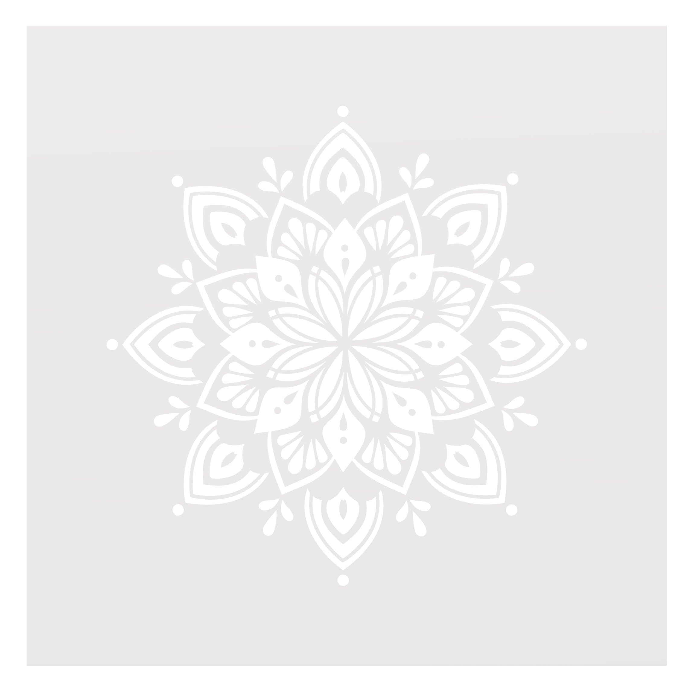 Fensterfolie statisch haftend Spirituell Sichtschutz Milchglas - Made in Germany - Mandala Orientalisch Blickdicht Scheibe Innen Schlafzimmer Wohnzimmer Küche Glas 1695 (80x80cm)