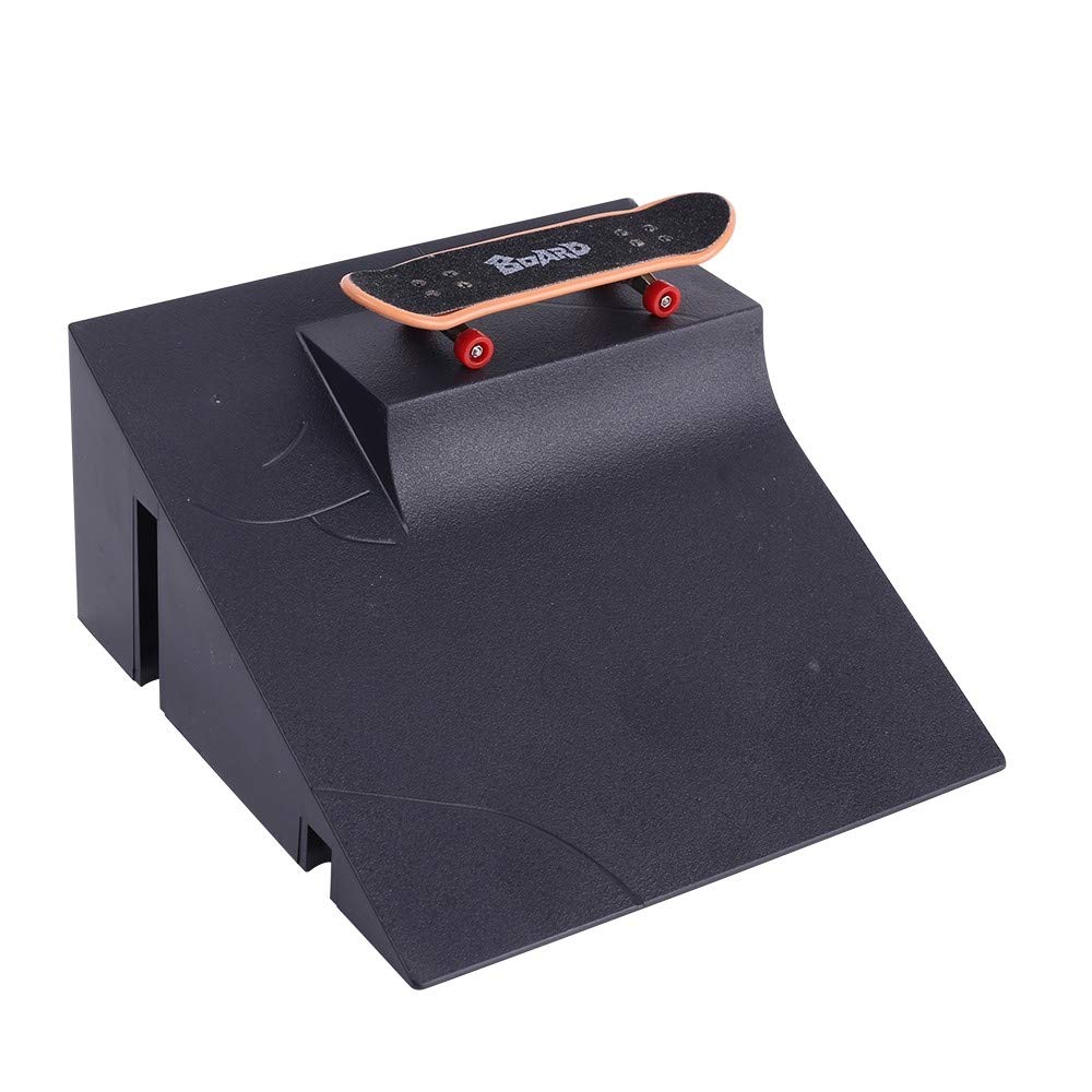 MiOYOOW Finger Board with Ramp, Mini Fingerboard Skate Boarding Toy Finger Sports Skateboards for Children Adults