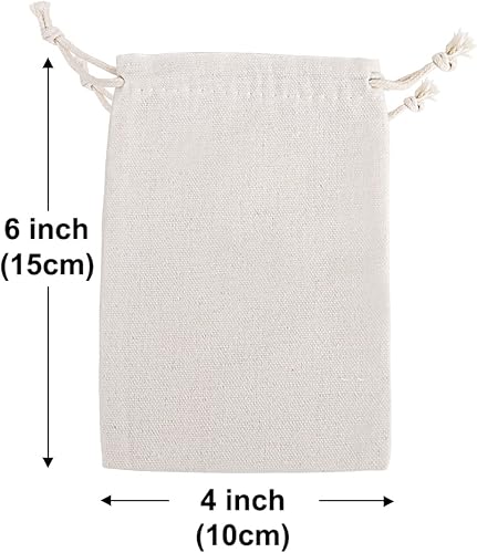 Miniatura 2 de TopTie 25 bolsas personalizadas de lona de muselina de algodón, bolsas de joyería personalizadas de 4 x 6 pulgadas, bolsas de regalos de Navidad