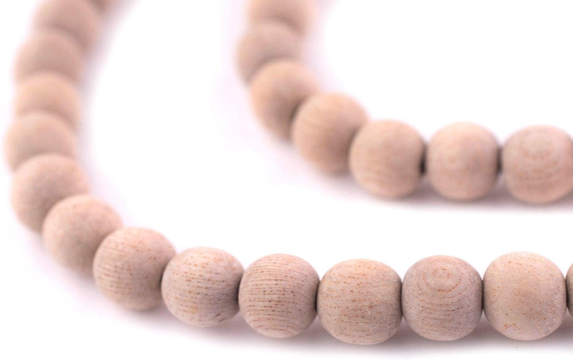 TheBeadChest Unwaxed Round Rosewood Beads (8mm)