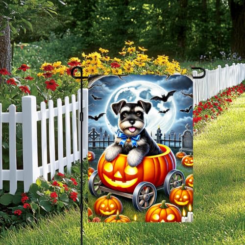 NHBTC Pumpkin Pile Dog Flag 12x18 Double Sided Fall Halloween Decor Gift - image 2