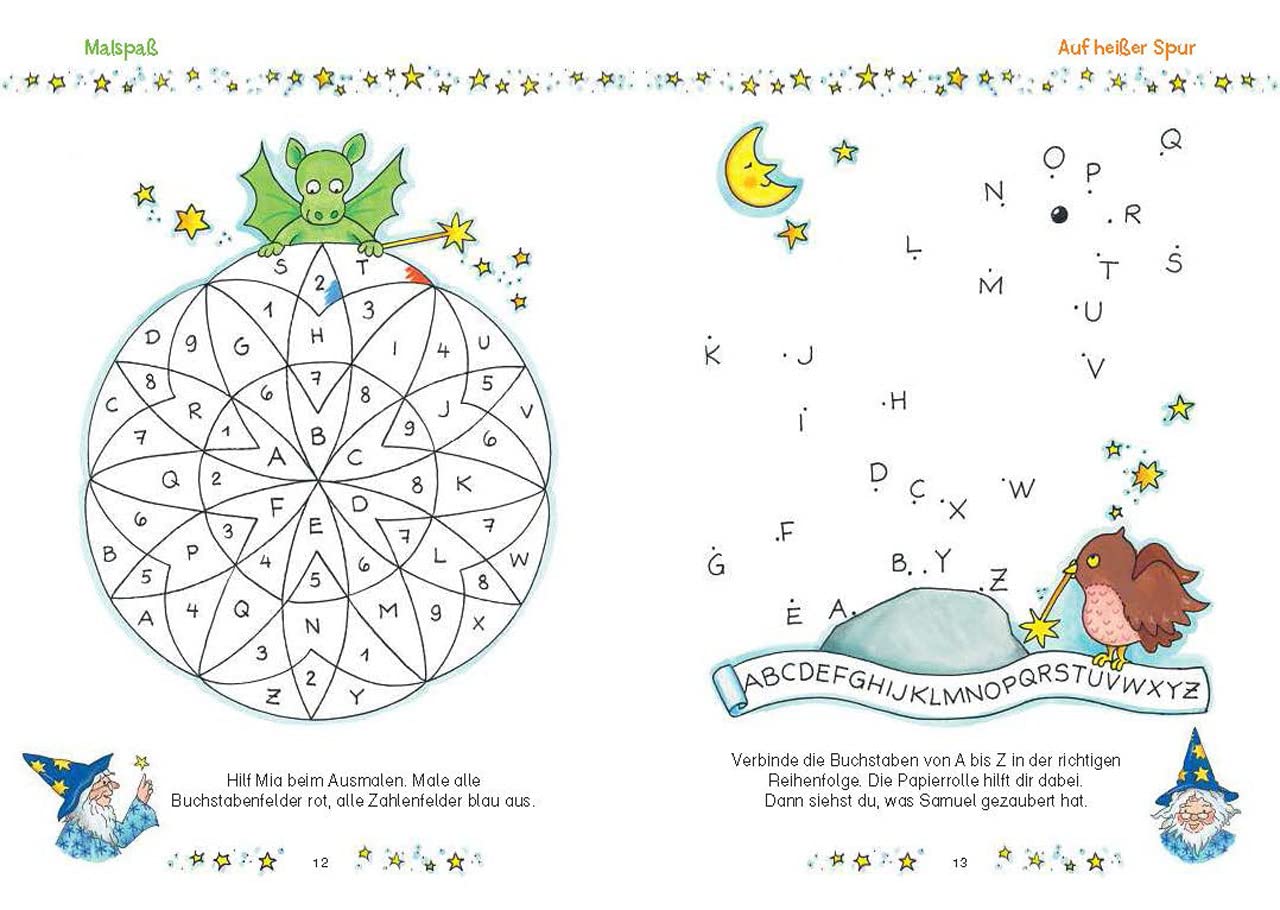 Malen und Rätseln im Zauberwald - Buchstaben von A bis Z: Buchstaben lernen leicht gemacht: Mit dem Lernspielen für Kinder ab 5 Jahre
