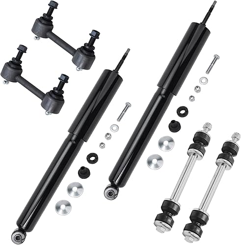 Detroit Axle - Kit de 6 amortiguadores traseros para Ford Mustang 1994-2004, amortiguadores de amortiguadores de barra estabilizadora delantera y