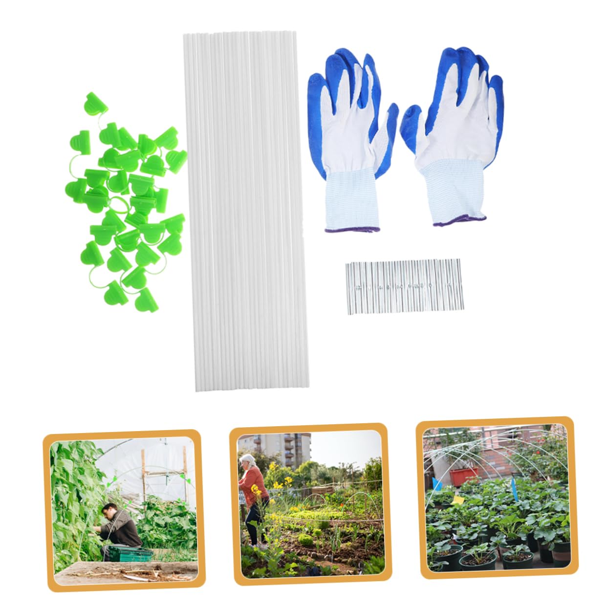 Toyvian Arceaux de Serrage Tunnel de Jardinage 1 Set en Fibre de Verre
