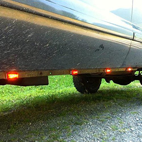 NEW SUN 6pc Red Lights LED Side Fender Markers Surface Mount Design Truck Trailer Camper Lights - Thumbnail 3
