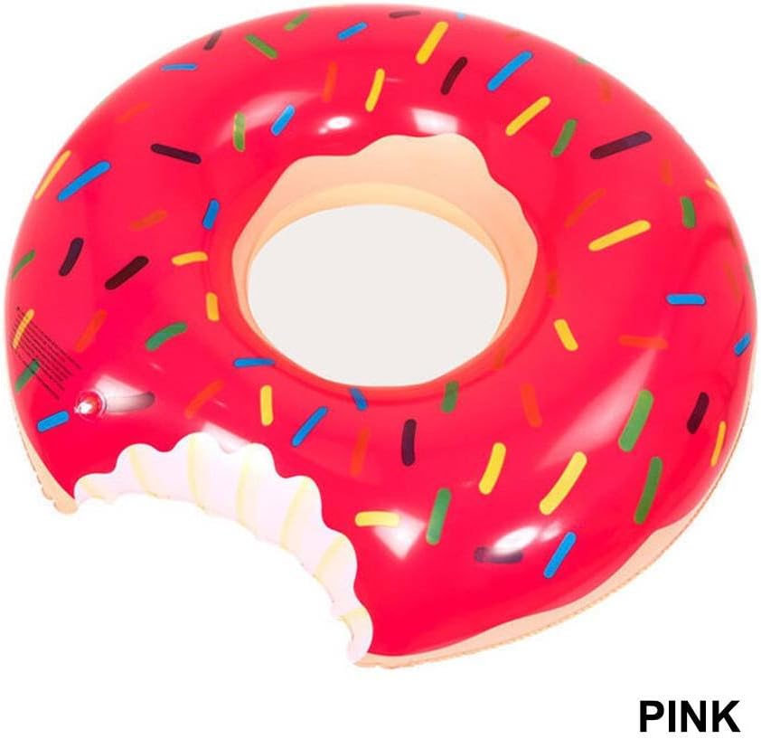 YOSIL Inflatable Donut Tube Pool Float Beach Swimming Toy Lilo Swim Ring LARGE (pink)