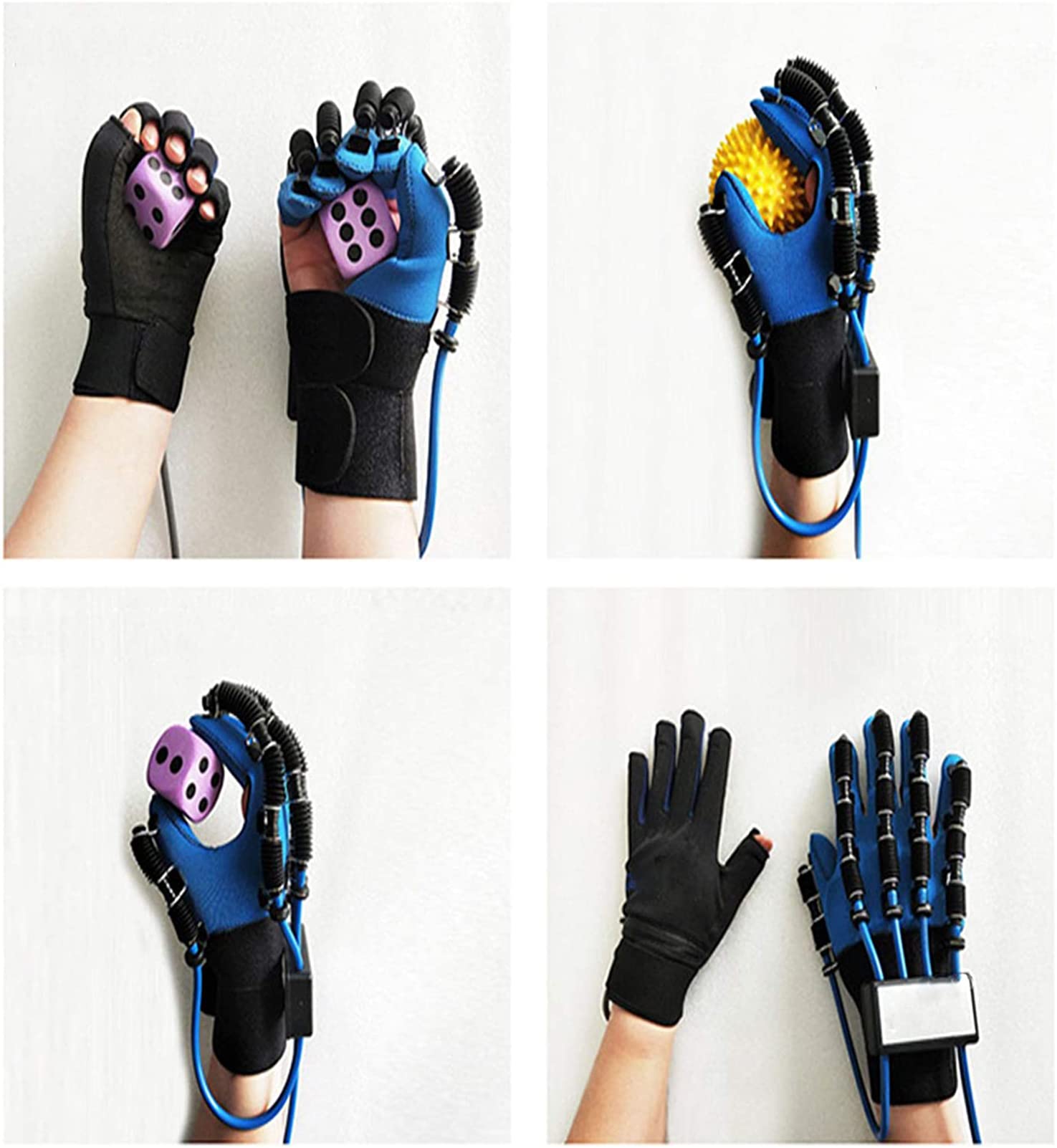 RSGK Guantes De Entrenamiento De Dedos Neumáticos, Corrección De Dedos para Pacientes con Hemiplejía De Accidente Cerebrovascular, Protector De Protección De Abrazadera para Enderezar Los Dedos