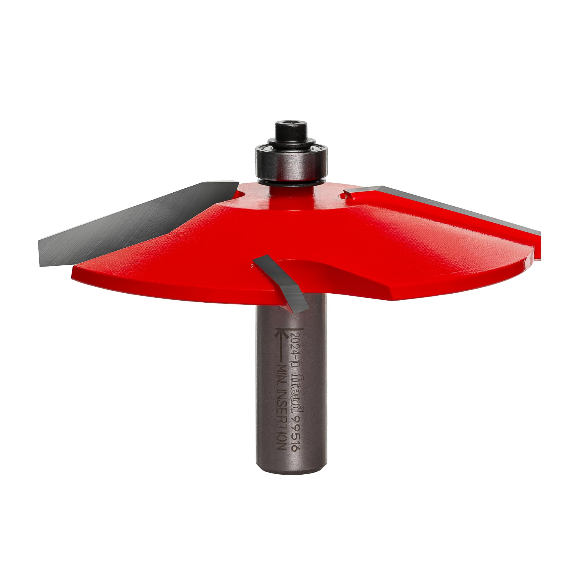 Freud 99-516: 3-1/2" (dia.) Raised Panel Bit with 1/2" shank, 1/2" carbide height, One Size, Perma-shield Coating Red