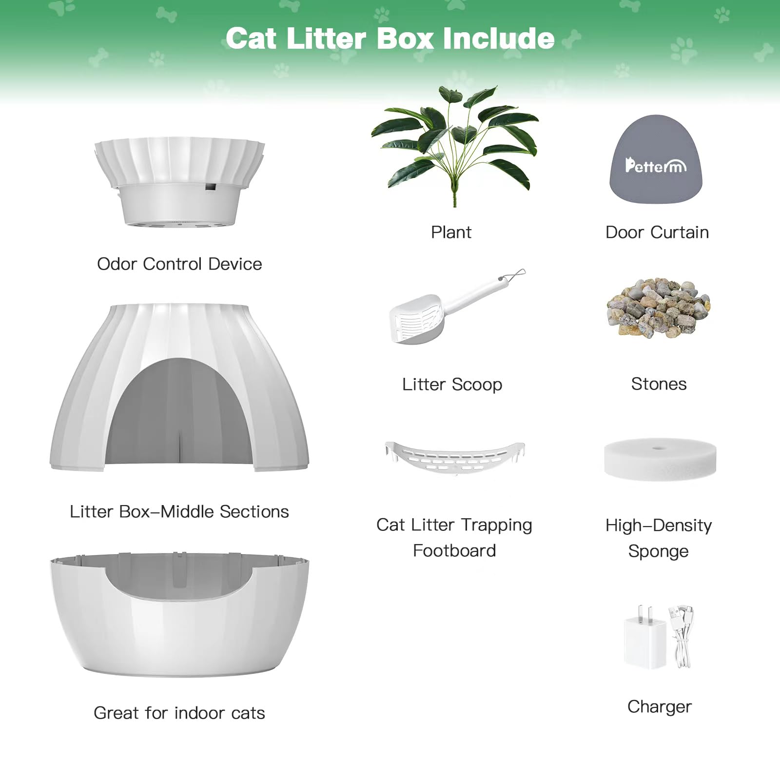 Amazon.com: Plant Litter Box Equipped with Odor Removal System,Hidden Cat  Planter Litter Box Enclosure for Big Cats,Enclosed Secret Cat Litter Box  with Artificial Plant & Cobblestone,Easy to Clean and Assemble : Pet