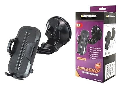 Bergmann SuperGrip Mobile Holder for Car Windshield & Dashboard