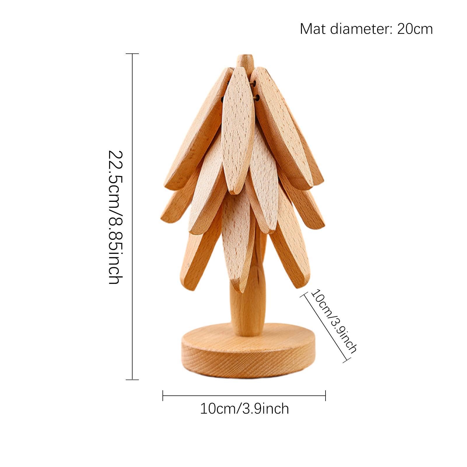 Albero Sottopentola in Legno | Tappetino Isolante Pieghevole Estetico