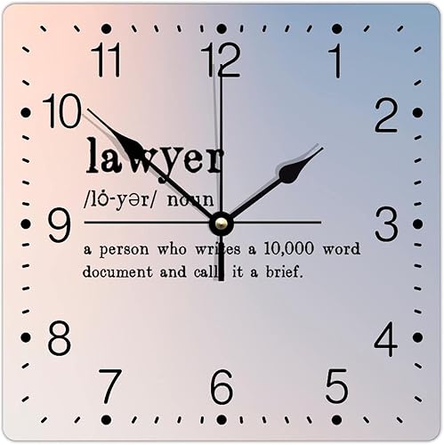 Miniatura 71 de Definición de recursos humanos Reloj de PVC con refranes inspiradores, números cuadrados, tipografía, impresión de poste de 12 pulgadas, silencioso