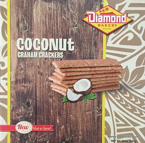 Coconut Graham Crackers by Diamond Bakery 30 oz Jumbo box (3 - 10 oz trays)