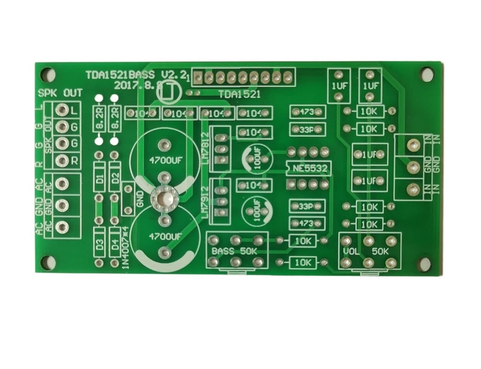 Amazon.com - INPETS 3 Pieces TDA1521 Bass Pre Stage 2.0 Channel 15W+15W