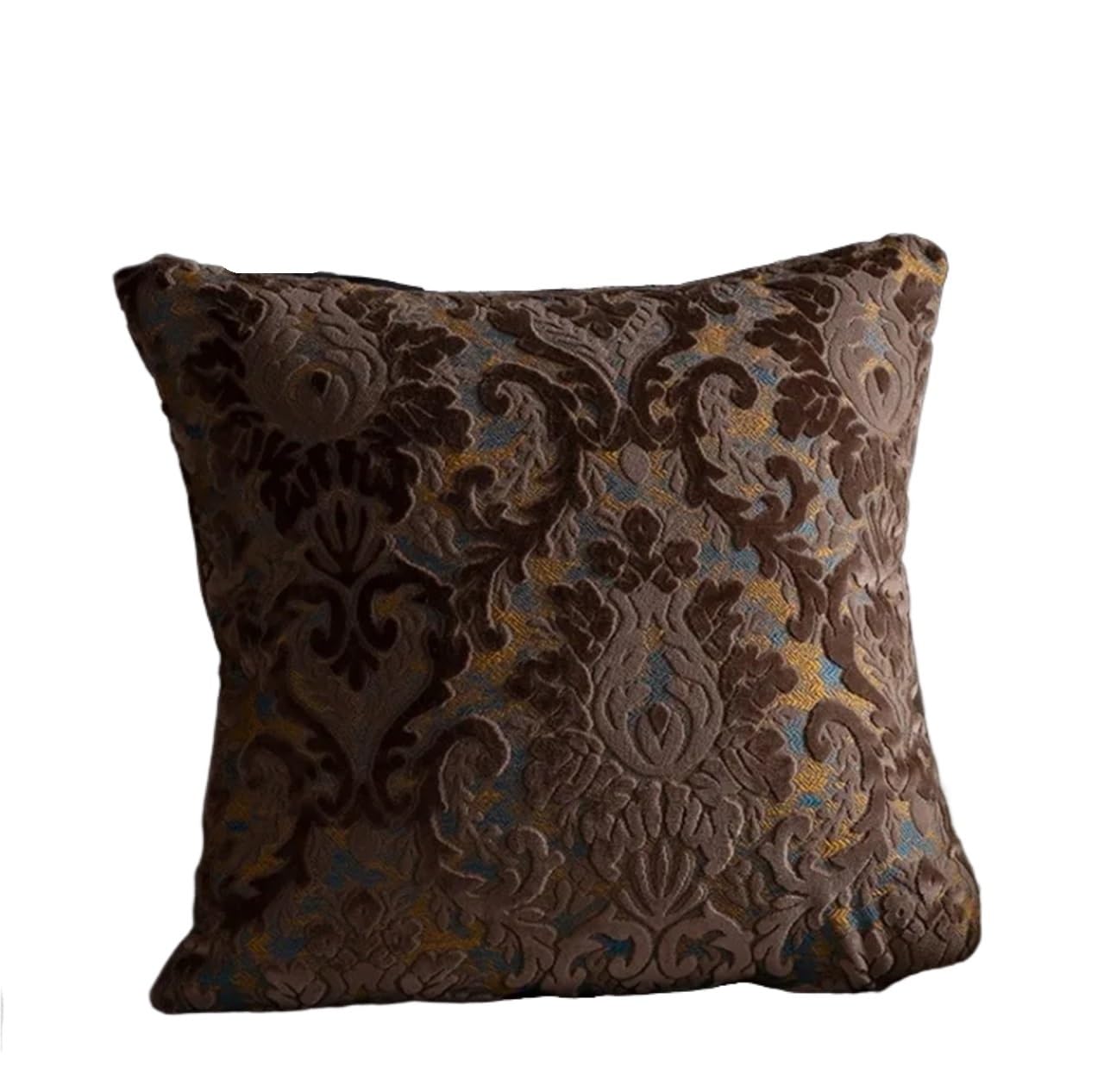 Housse de coussin vintage en chenille 50x50 cm pour un salon chaleureux et cocooning
