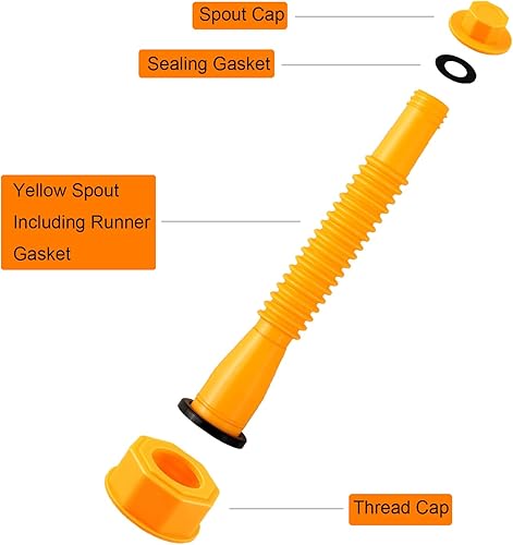 Miniatura 6 de Reemplazo de boquilla de lata de gas, boquilla de lata de gas antiderrames para latas de 12510 galones, boquilla flexible para latas de gas, tapas