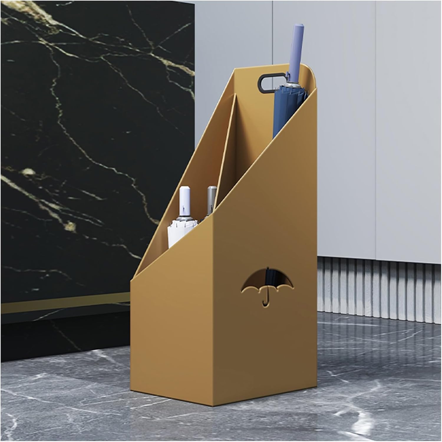 Umbrella Stand for Entryway, Free Standing Umbrella Rack Organizer with Removable Drip Tray, Canes Walking Sticks Holder for Home Office Patio
