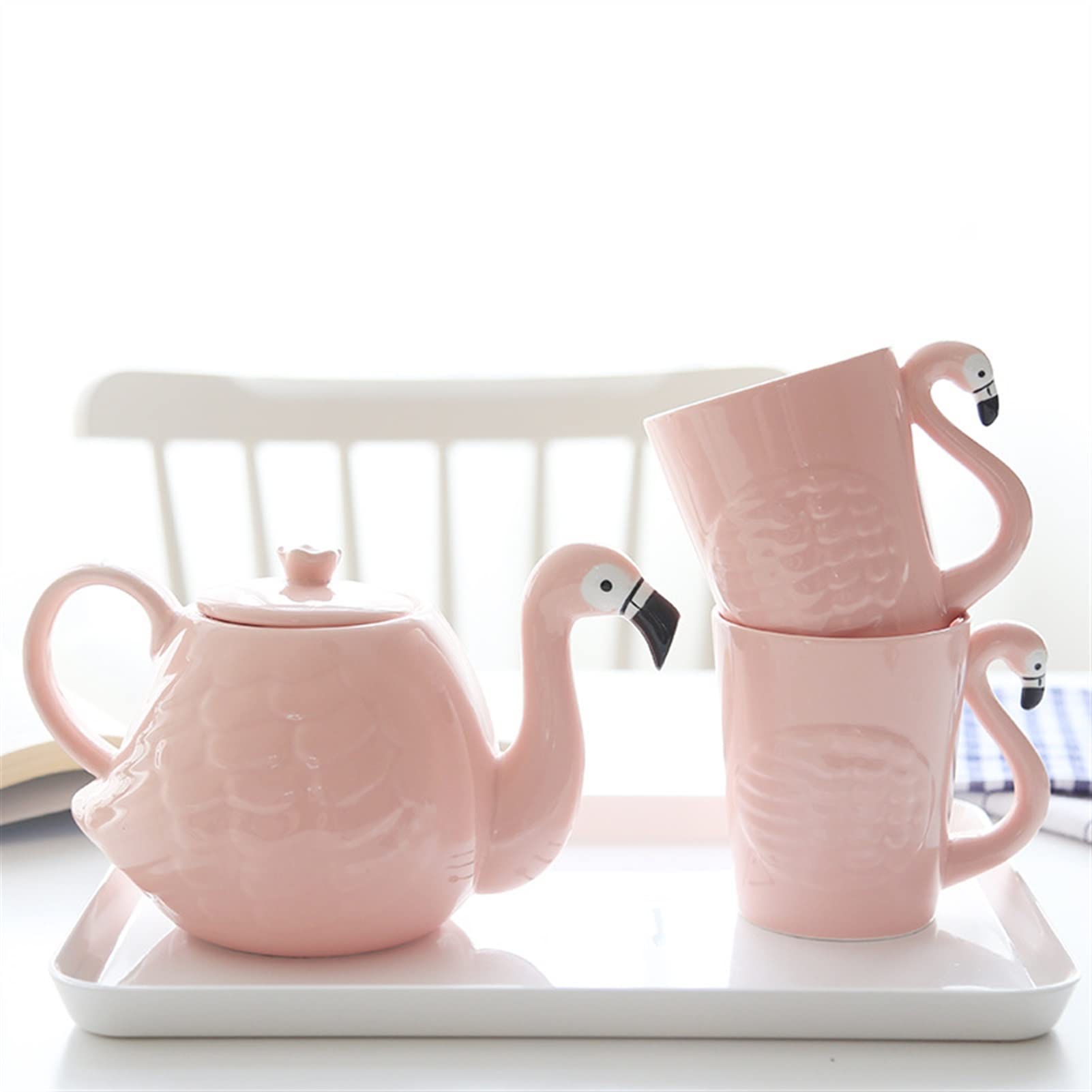 Dzbanek na wodę różowy dzbanek na wodę z ceramicznym uchwytem do herbaty z uchwytem domowym na zimną/gorącą wodę, mrożoną herbatę i sok owocowy dzbanek do herbaty lodowej (kolor: Mżawka)