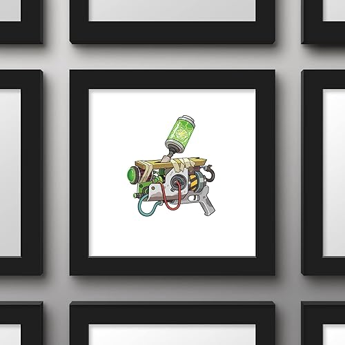 Miniatura 3 de Trends International Gallery Pops Cartoon Network Rick and Morty - Póster de pared de pistola portal, 12 x 12 pulgadas, versión enmarcada en negro