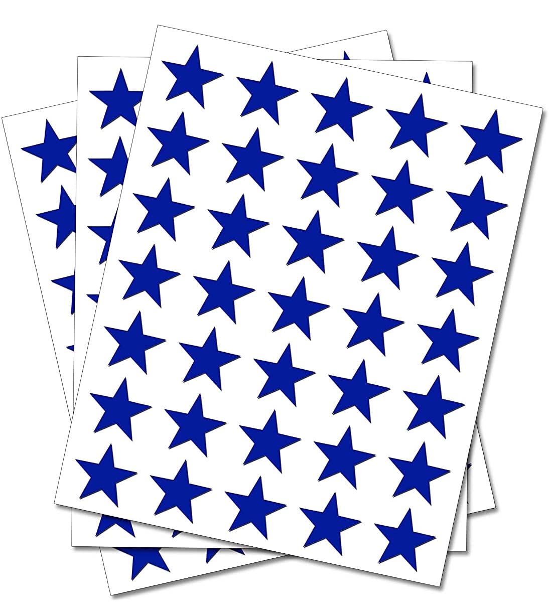 Set of 100 - Royal Blue Star Merit Reward Stickers - Removable Self Adhesive Waterproof Durable Vinyl Label Sticker 15mm Each for School, Preschool, Nursery & Home Activity by Party Decor