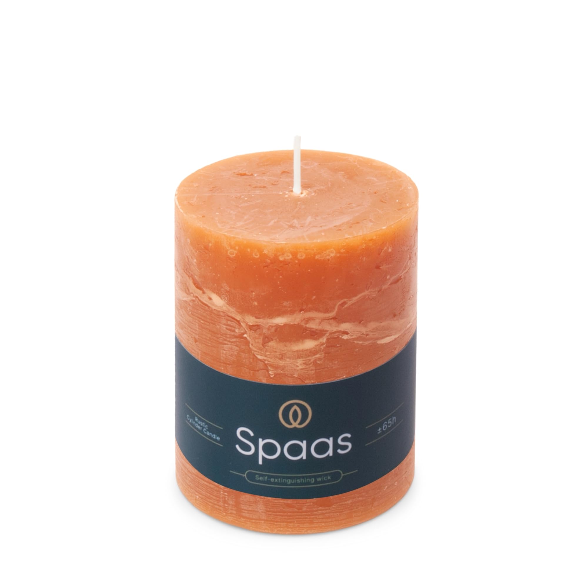 Spaas Rustic Pillar Candle 80/110 mm 65h, Orange